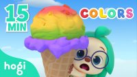 یادگیری رنگ ها به انگلیسی با شعر بستنی رنگین کمانی : کارتون موزیکال کودکانه