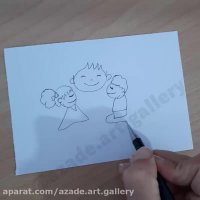 آموزش نقاشی کودکانه روز مادر