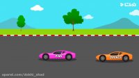 کارتون ماشین ها : یادگیری رنگ ها با ماشین های مسابقه