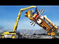 عملیات بسیار خطرناک اوراق کردن اتوبوس به سبک کارتونی