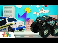 ماشین پلیس یک ماشین فراری را دستگیر کرد - اتوبوس کوچولو تبدیل به هیولا می شود