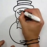 نقاشی آدم برفی