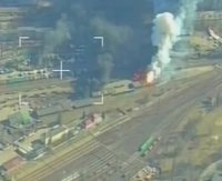 انهدام یک انبار مهمات ارتش اوکراین توسط نیروهای روسی